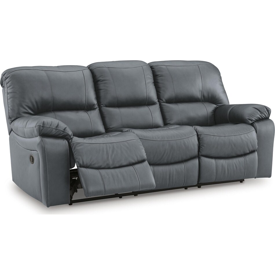leesworth steel power leather reclining sofa   