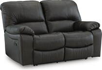 leesworth storm leather reclining loveseat   