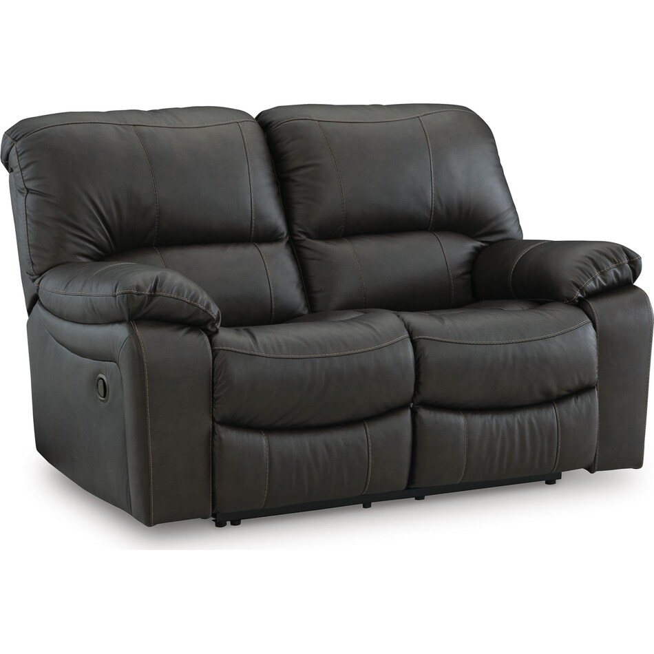 leesworth storm leather reclining loveseat   