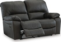 leesworth storm leather reclining loveseat   