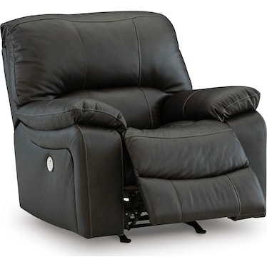LEESWORTH LEATHER POWER RECLINER