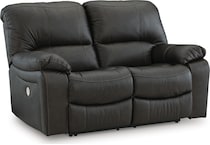 leesworth storm power leather reclining loveseat   