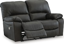 leesworth storm power leather reclining loveseat   