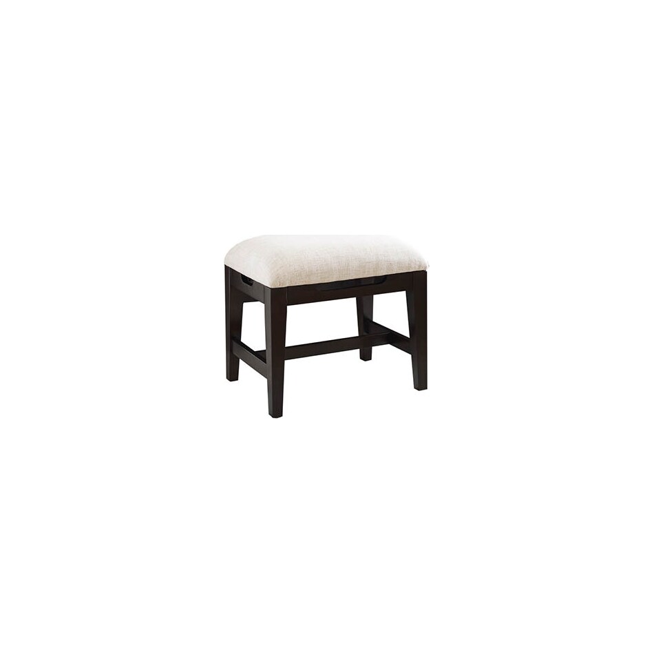 leighton french roast vanity stool   