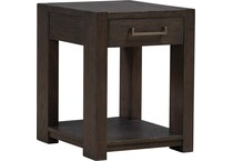 lennie bark chairside table   