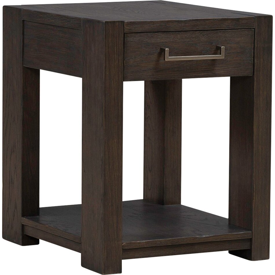 lennie bark chairside table   