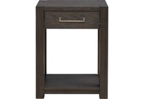 lennie bark chairside table   