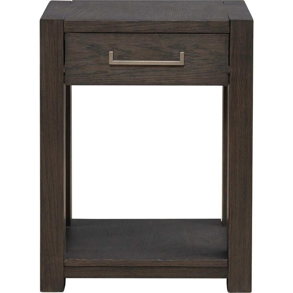 lennie bark chairside table   