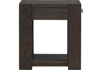 lennie bark chairside table   