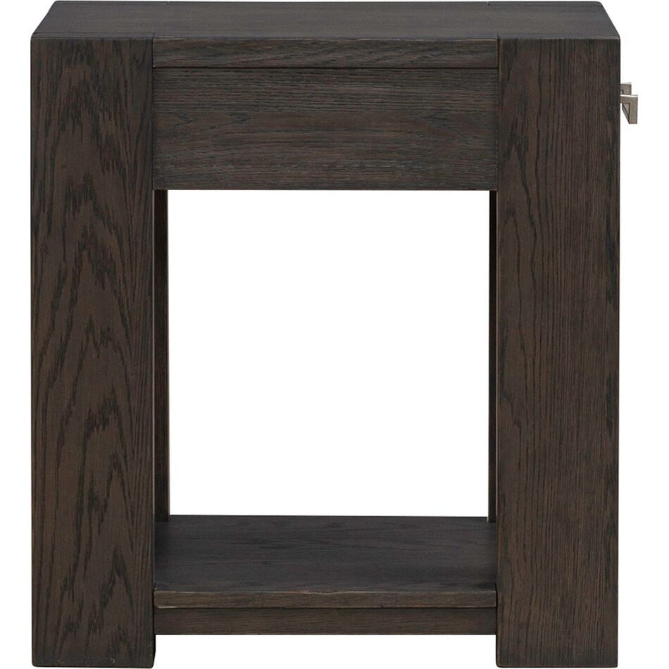lennie bark chairside table   