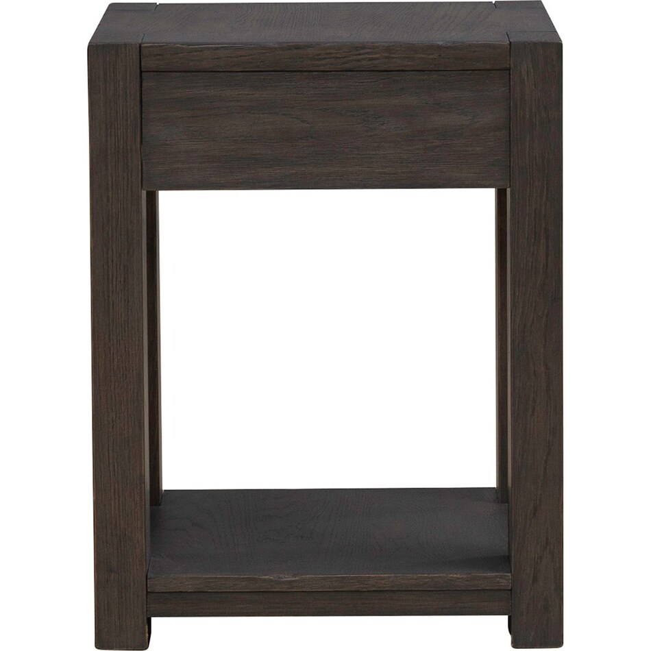 lennie bark chairside table   
