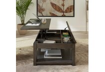lennie bark cocktail table lift top   