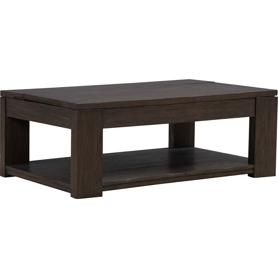 lennie bark cocktail table lift top   