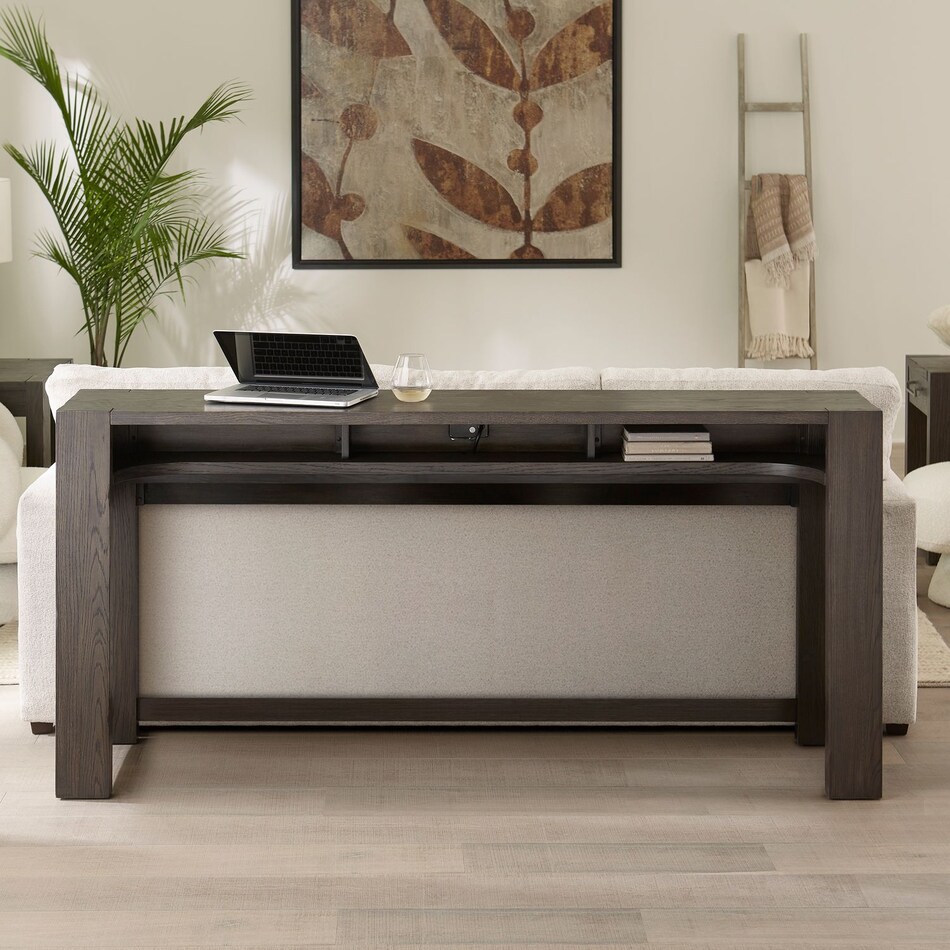 lennie bark sofa table   