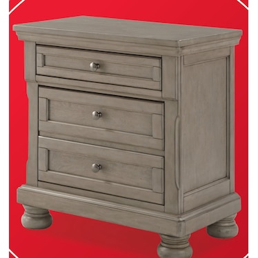 LETTNER SLEIGH STORAGE BED WITH FREE NIGHTSTAND!