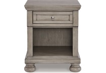 lettner lighy grey nightstand   