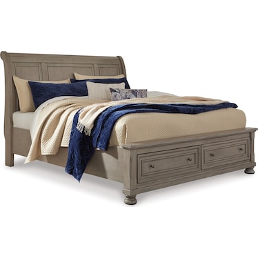 LETTNER SLEIGH STORAGE BED QUEEN