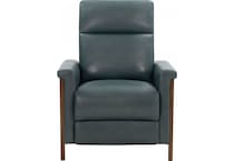 lewiston roma bluegray leather push back recliner   