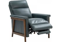 lewiston roma bluegray leather push back recliner   