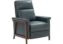 lewiston roma bluegray leather push back recliner   