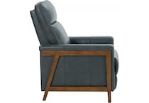 lewiston roma bluegray leather push back recliner   