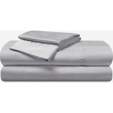 BEDGEAR HYPER-COTTON SHEET SET, LIGHT GREY, TWIN