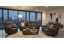 lindsay brown reclining sofa   