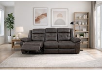 lindsay brown reclining sofa   