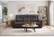 lindsay brown reclining sofa   