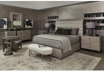 linea beige accent bench   