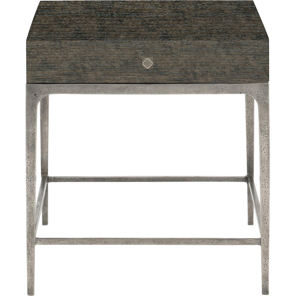 linea brown end table   