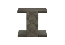 linea brown end table   