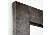 linea cerused charcoal accent mirror   