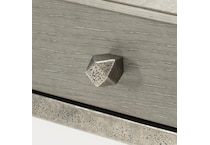 linea cerused greige end table   