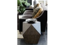 linea charcoal end table   