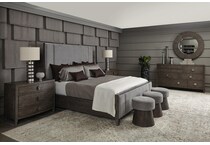 linea grey accent mirror   