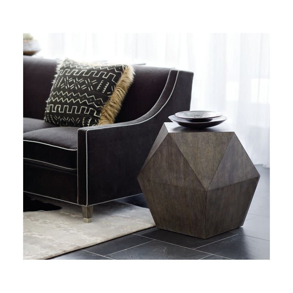 linea grey end table   