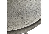 linea textured graphite metal end table   