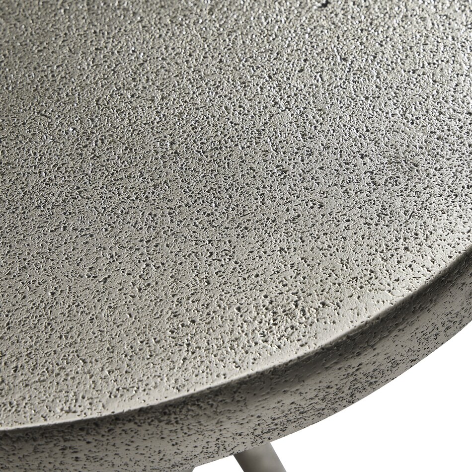 linea textured graphite metal end table   