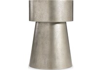 linea textured graphite metal end table   