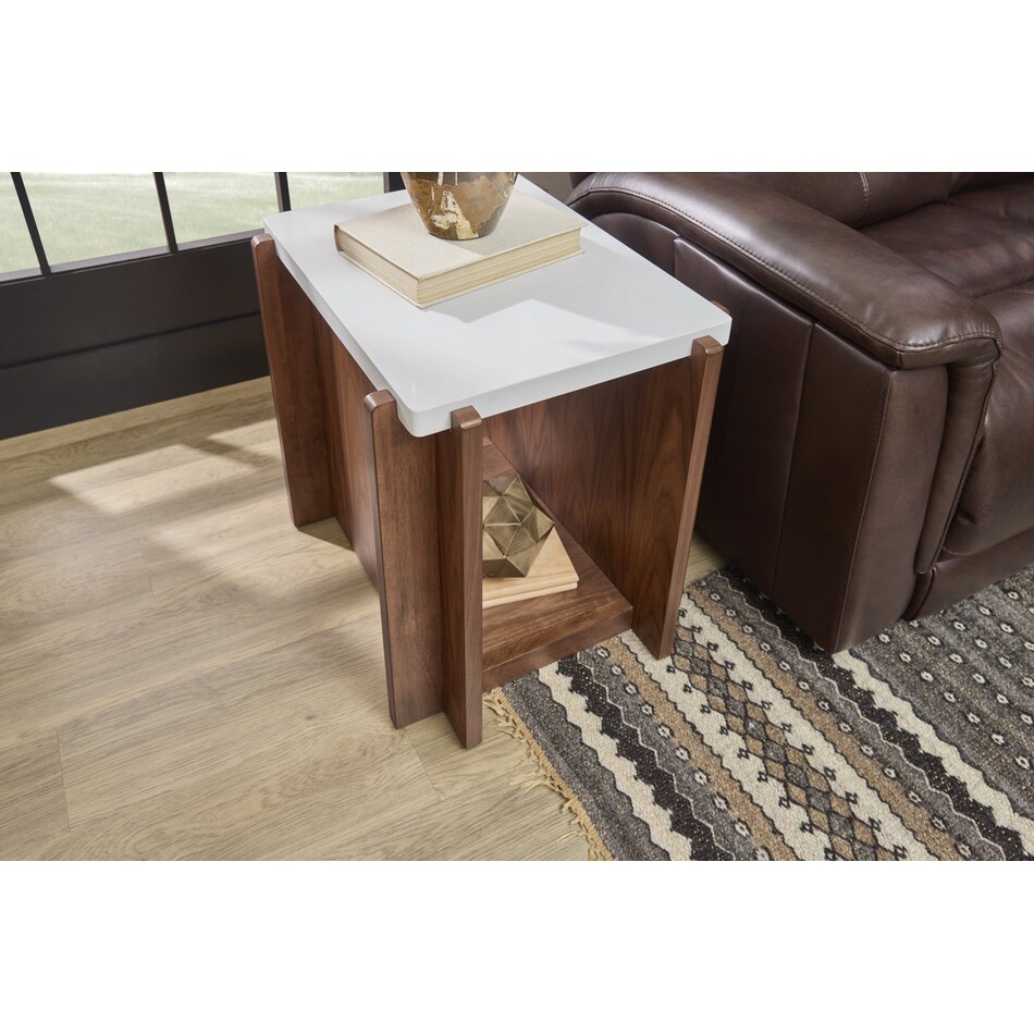 lloyd brown end table   