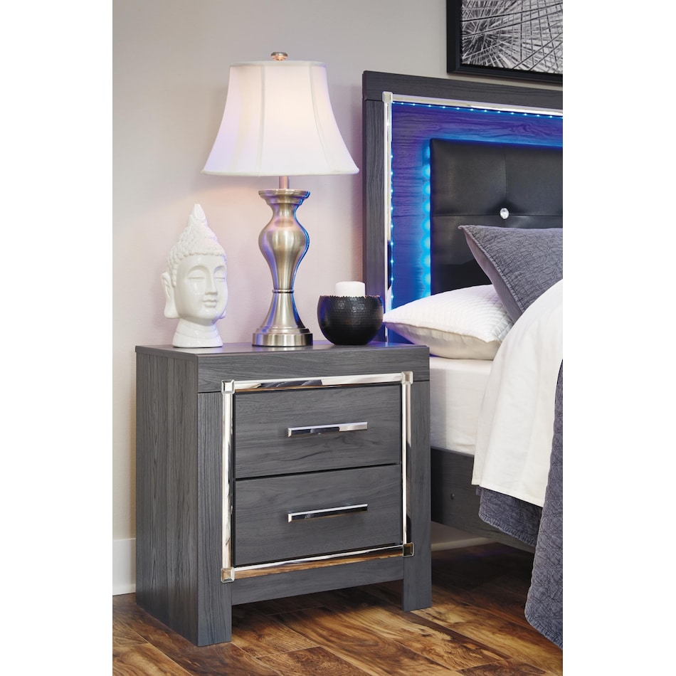 lodanna gray nightstand   