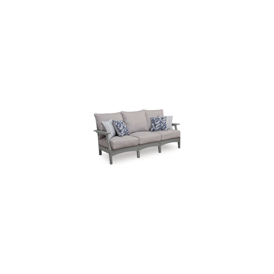 lone view bay gray sofa   