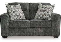 lonoke gunmetal loveseat   