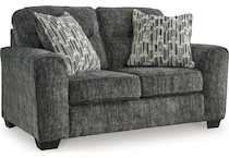 lonoke gunmetal loveseat   