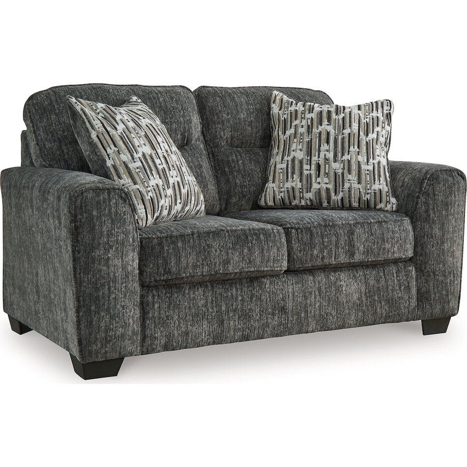 lonoke gunmetal loveseat   