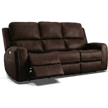 LORAIN II LEATHER POWER RECLINING SOFA BY FLEXSTEEL