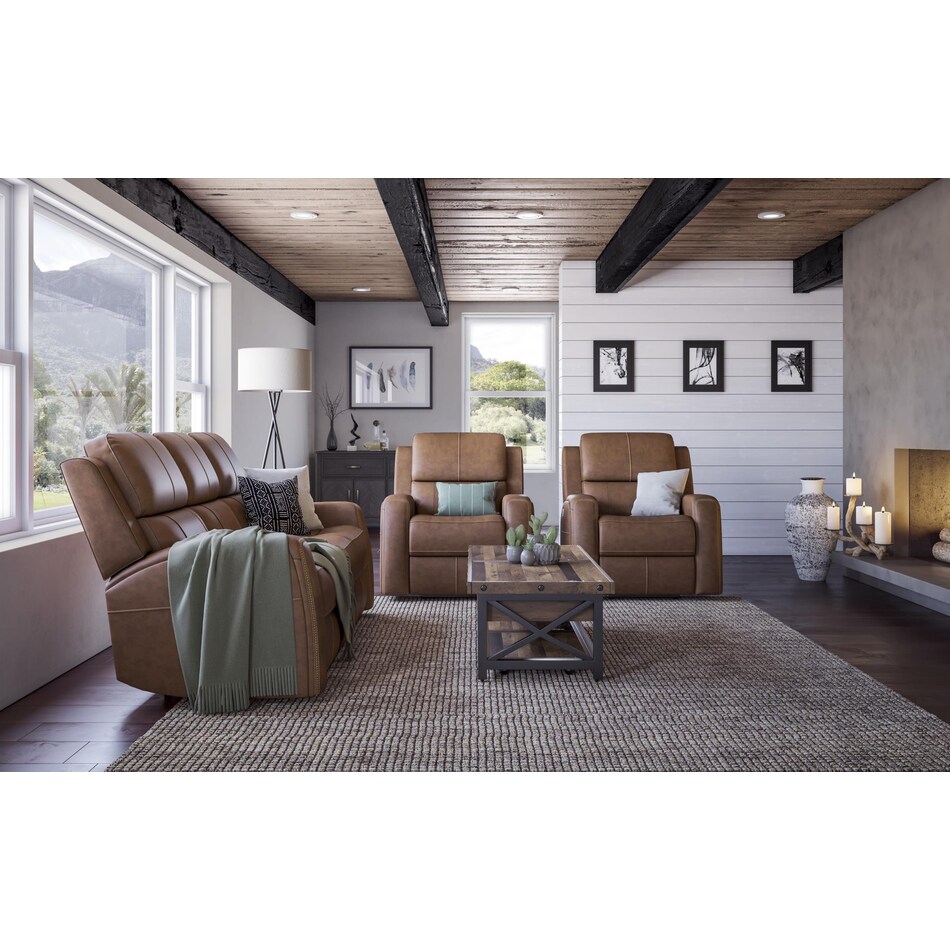 lorain motion sofa group brown power leather recliner   