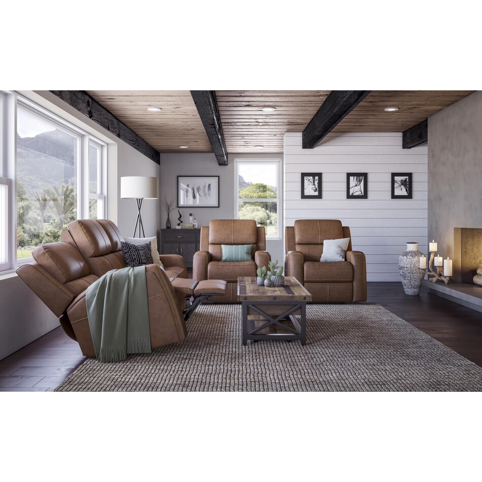 lorain motion sofa group brown power leather recliner   