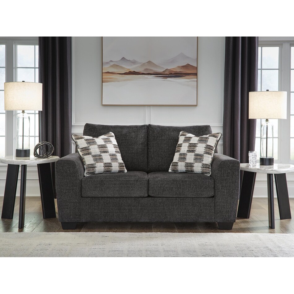 loreo ebony loveseat   